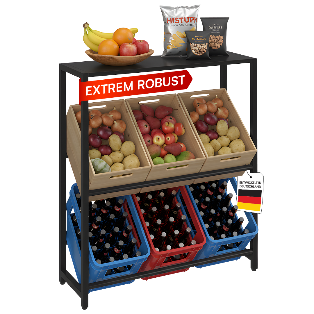 Getränkekistenregal 'Macondo' mit Ablagefach