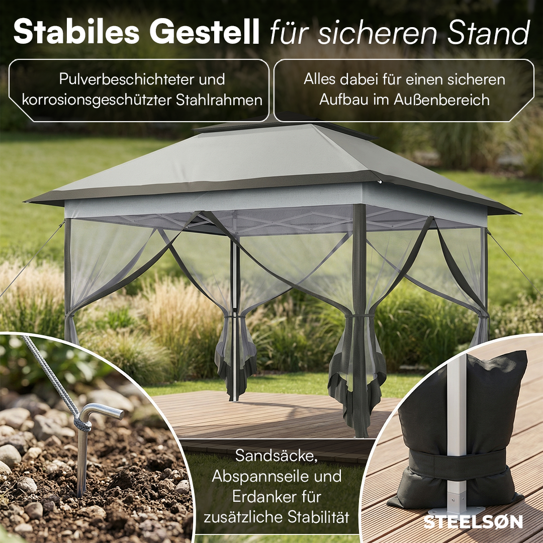 stabiles pavillon zelt Pavillon 'Xanaris'