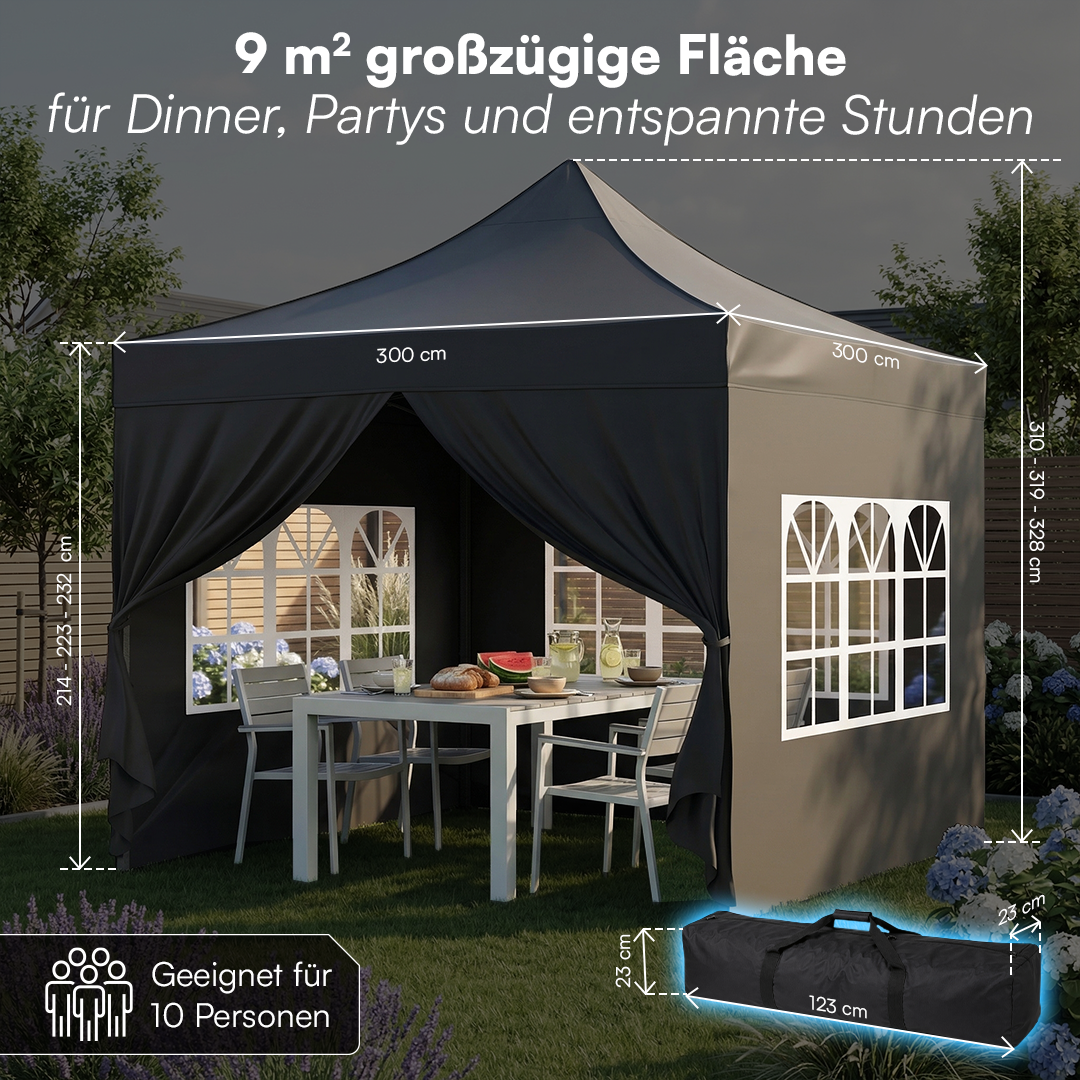 pavillon zelt 3x3 Pavillon 'Rynara' Premium