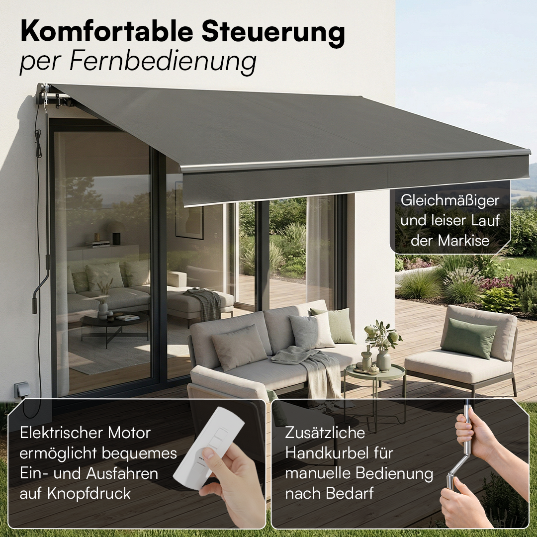 Elektrische Gelenkarmmarkise ohne LED 'Kestria'