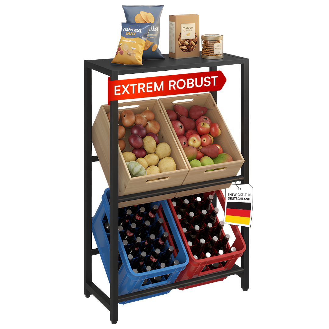 Getränkekistenregal 'Macondo' mit Ablagefach