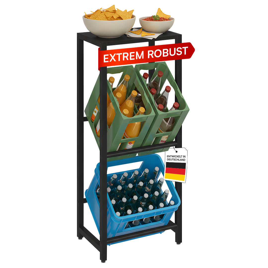 Getränkekistenregal 'Macondo' mit Ablagefach